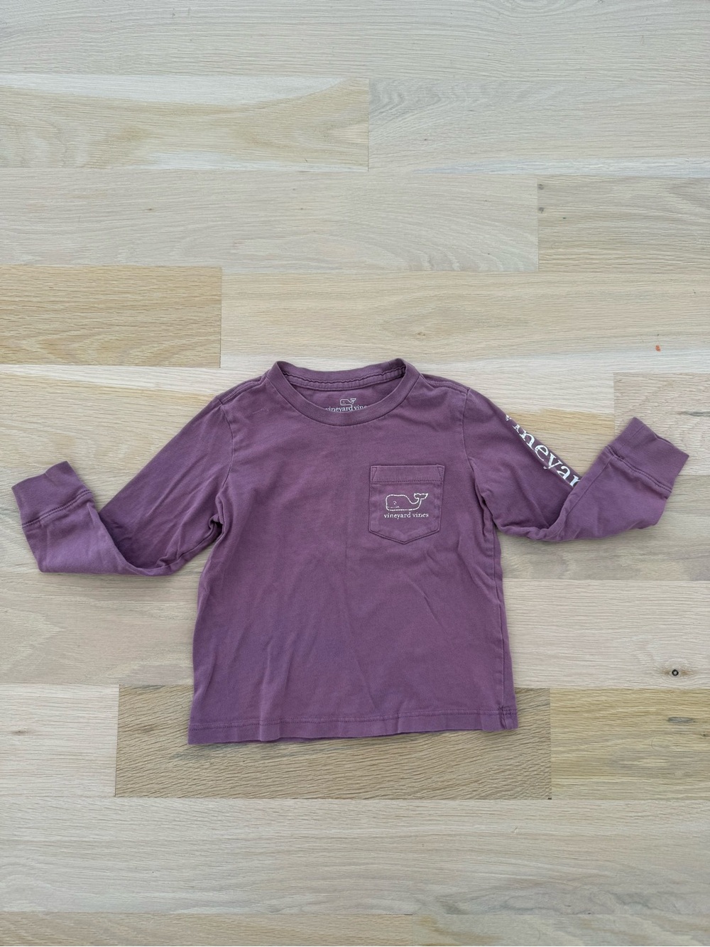Vineyard Vines Kids Long-Sleeve Pocket Tee - Dusty Mauve